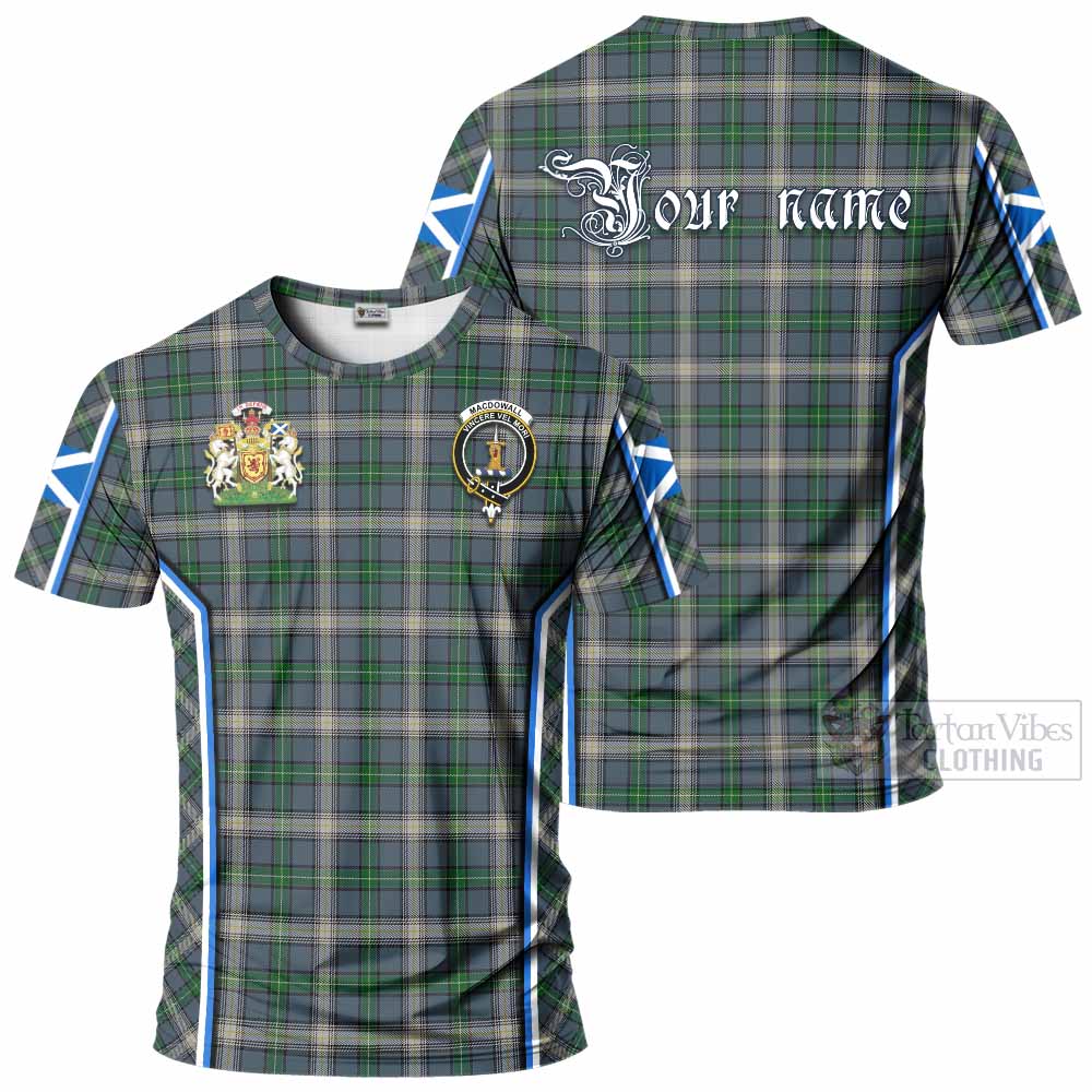 MacDowall (McDowall) Tartan Crest T-shirt Scotland Coat of Arm Flag Style - Tartan Vibes Clothing
