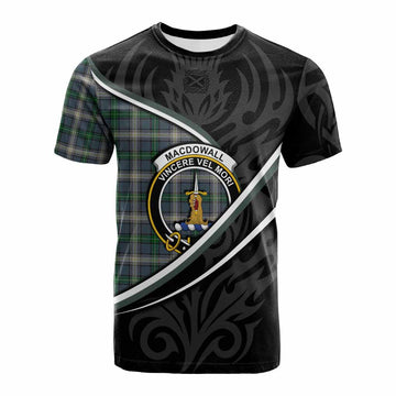 MacDowall (McDowall) Tartan Family Crest Cotton T-shirt Celtic Scottish Thistle Floral - Tartan Vibes Clothing