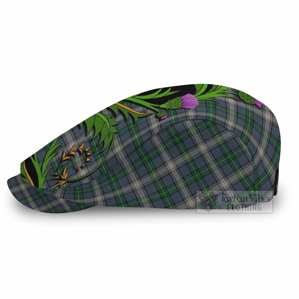 MacDowall (McDowall) Tartan Flat Cap, Jeff Cap Scottish Thistle Pride Heritage Art - Tartan Vibes Clothing