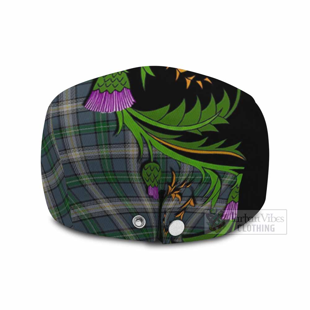 MacDowall (McDowall) Tartan Flat Cap, Jeff Cap Scottish Thistle Pride Heritage Art - Tartan Vibes Clothing