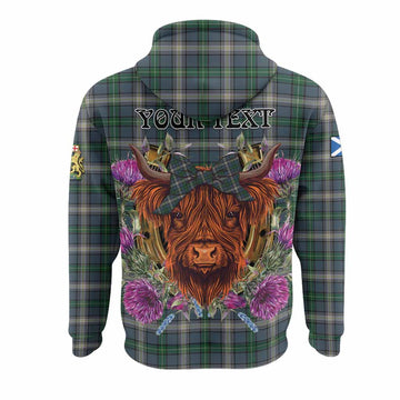 MacDowall (McDowall) Tartan Hoodie Scottish Thistle Heilan Coo