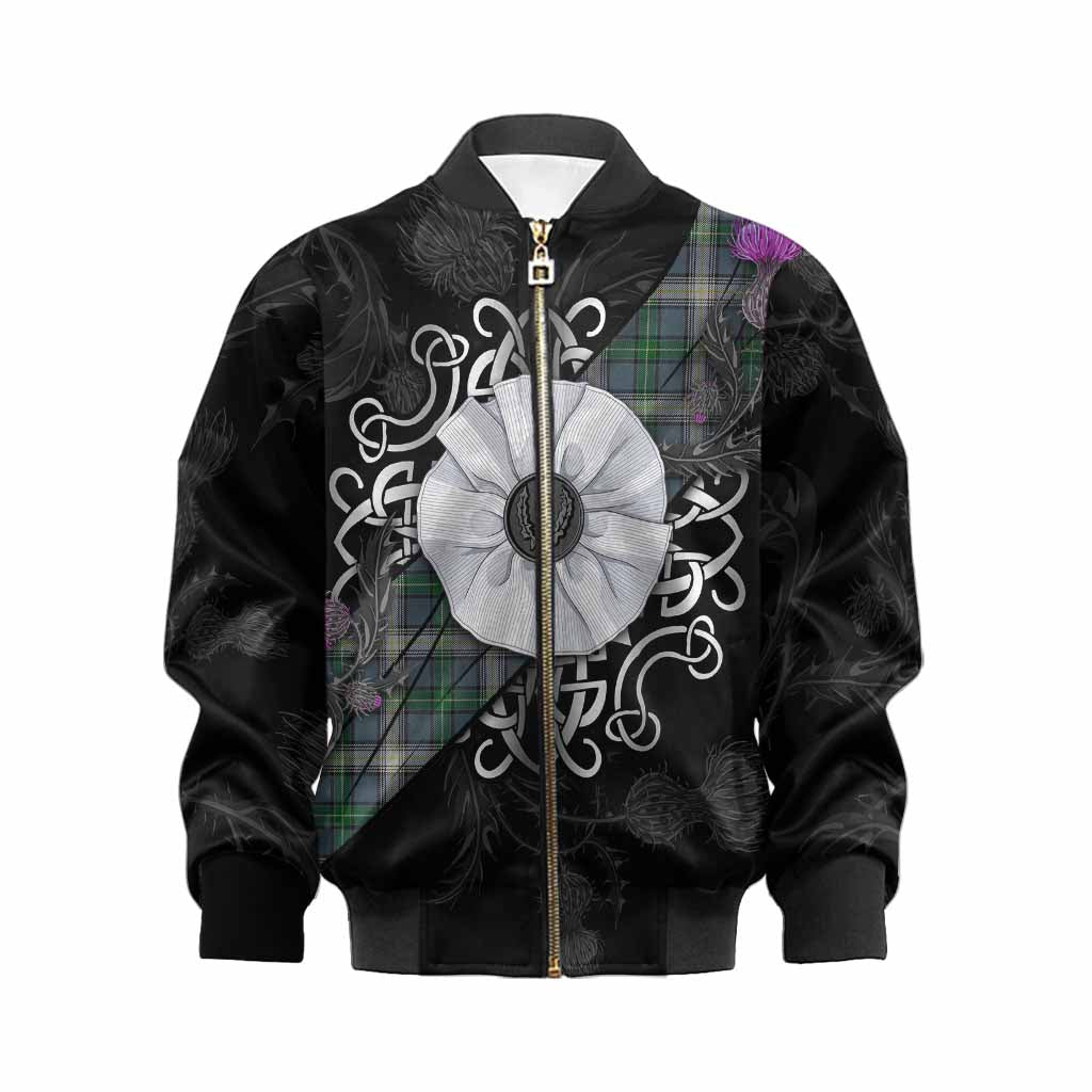MacDowall (McDowall) Tartan Kid Bomber Jacket Jacobite White Rose Kid XS - Tartan Vibes Clothing