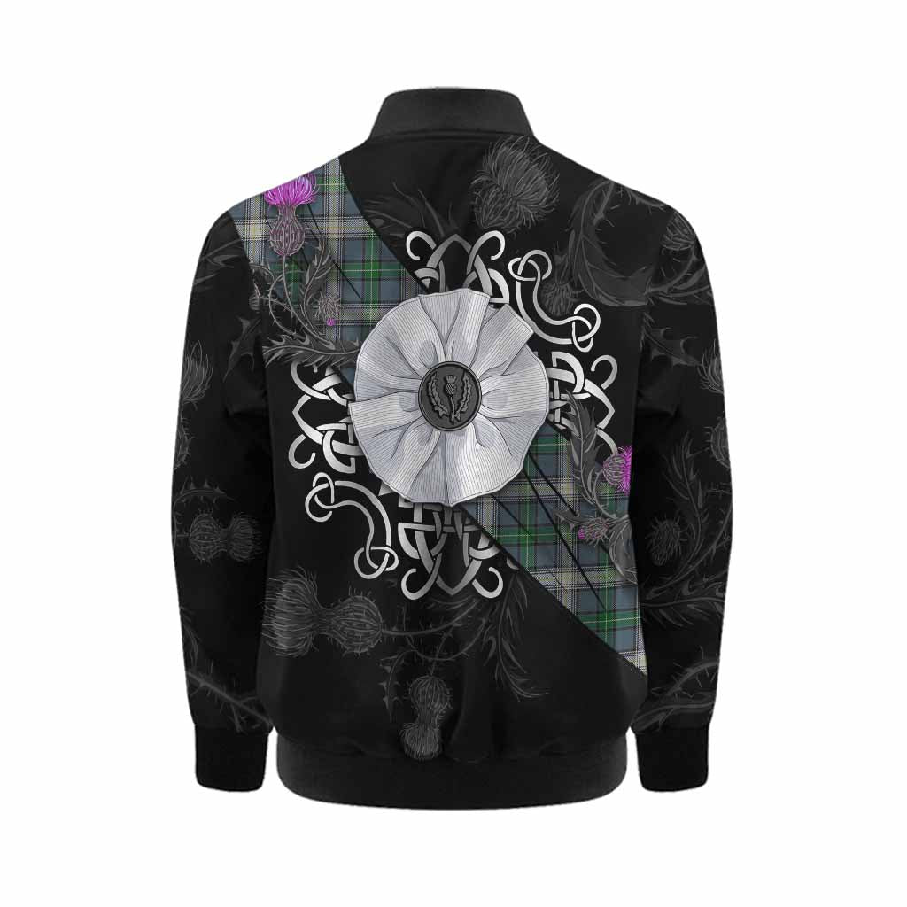MacDowall (McDowall) Tartan Kid Bomber Jacket Jacobite White Rose Kid - Tartan Vibes Clothing