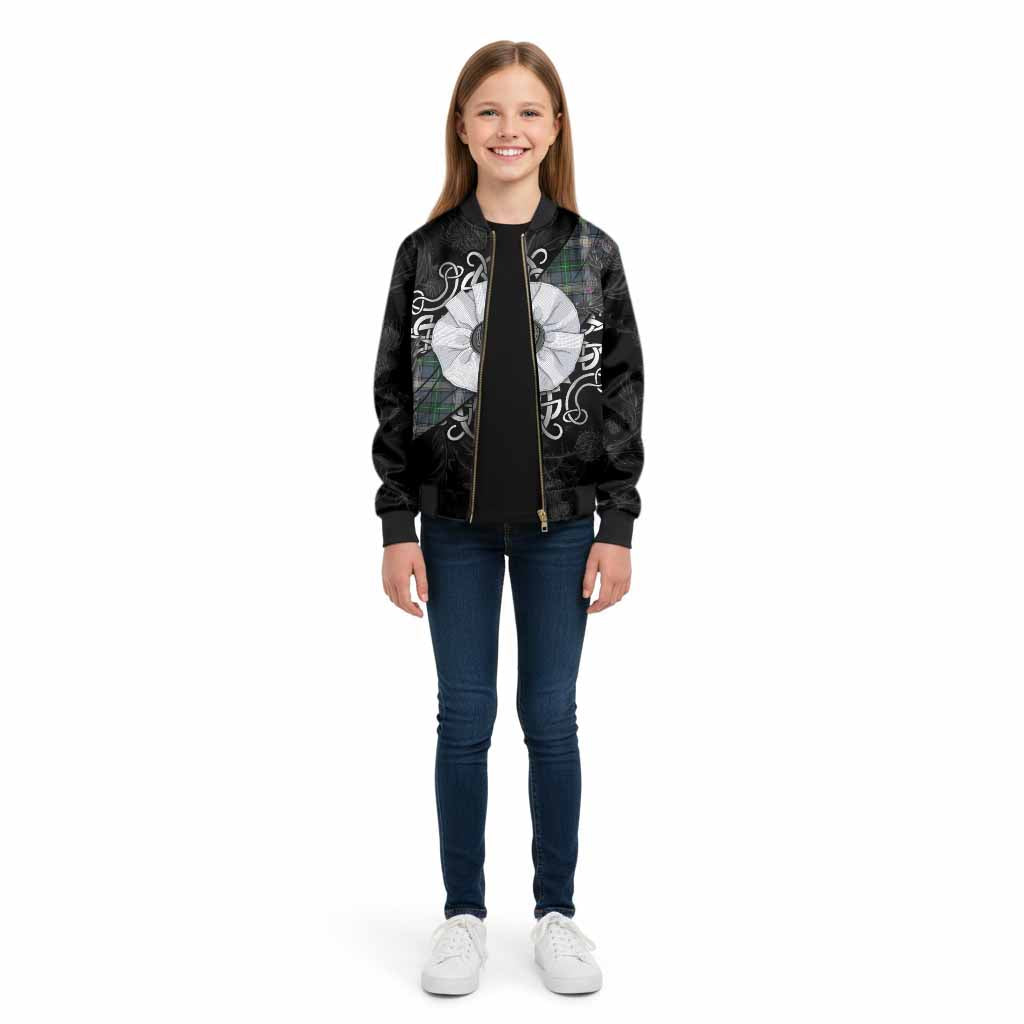 MacDowall (McDowall) Tartan Kid Bomber Jacket Jacobite White Rose - Tartan Vibes Clothing