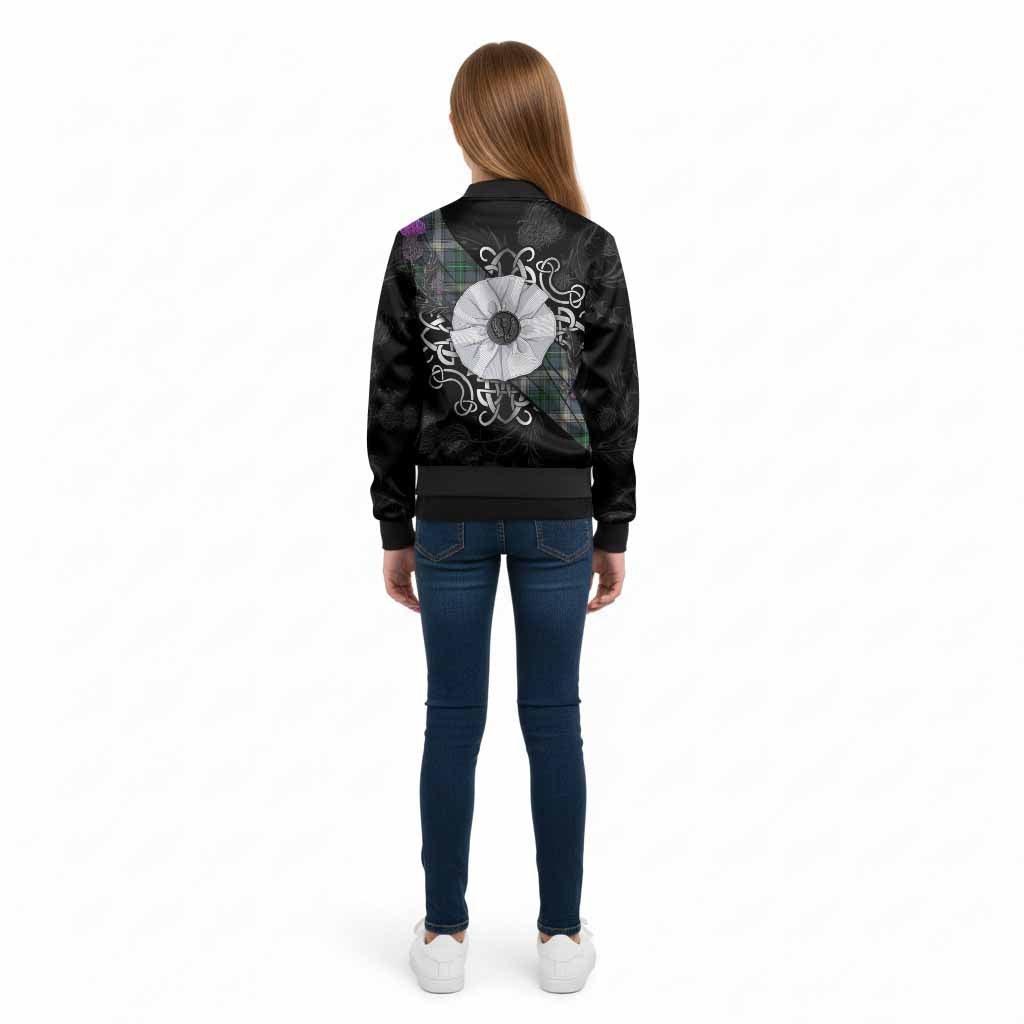 MacDowall (McDowall) Tartan Kid Bomber Jacket Jacobite White Rose - Tartan Vibes Clothing