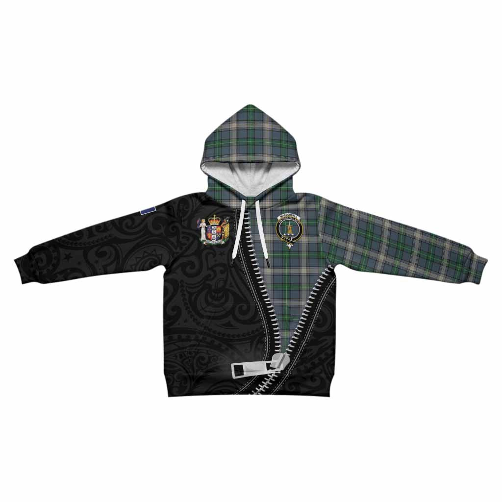 MacDowall (McDowall) Tartan Kid Hoodie New Zealand Pattern Unique Zipper Stylized