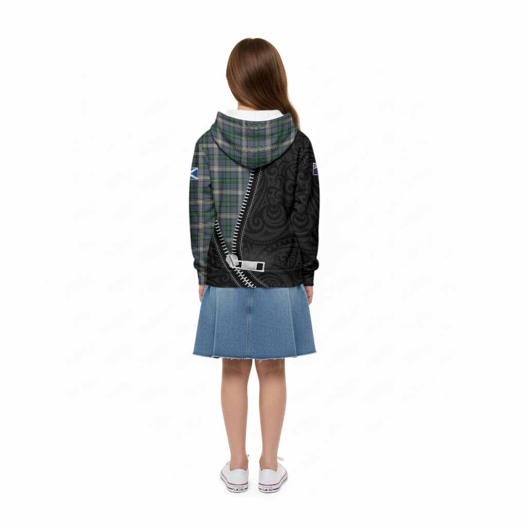 MacDowall (McDowall) Tartan Kid Hoodie New Zealand Pattern Unique Zipper Stylized