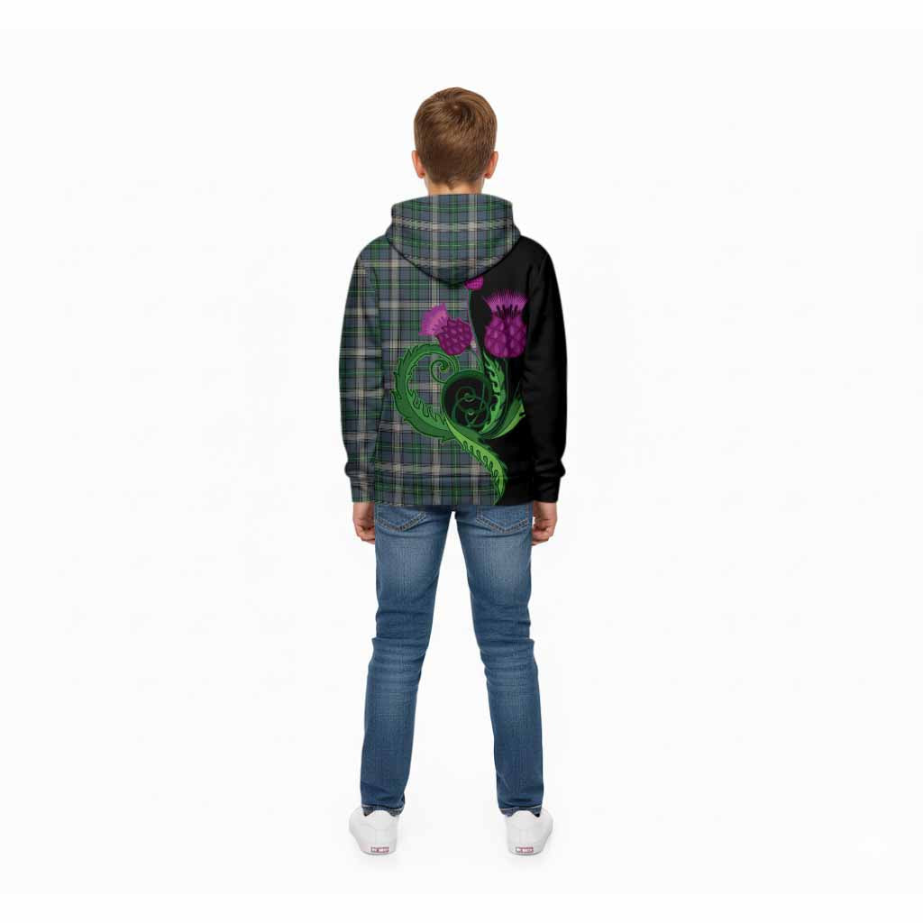 MacDowall (McDowall) Tartan Kid Hoodie Traditional Scottish Thistle