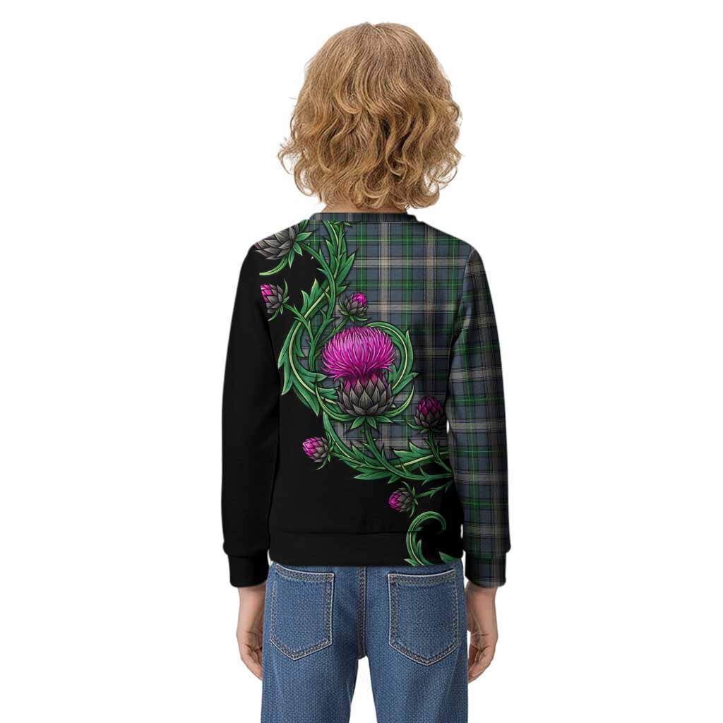 MacDowall (McDowall) Tartan Kid Knitted Sweatshirt Resilient Scottish Thistle - Tartan Vibes Clothing