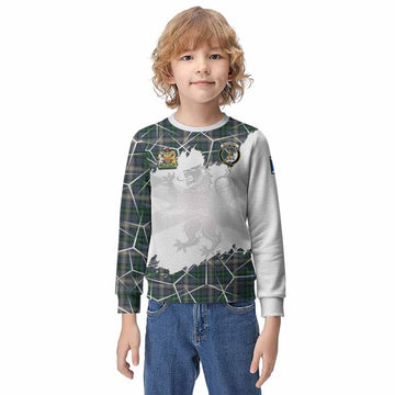 MacDowall (McDowall) Tartan Kid Knitted Sweatshirt with Family Crest and Lion Rampant Grunge Style