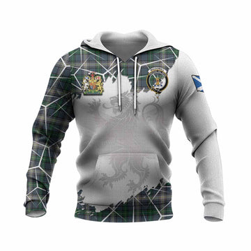 MacDowall (McDowall) Tartan Knitted Hoodie with Family Crest and Lion Rampant Grunge Style