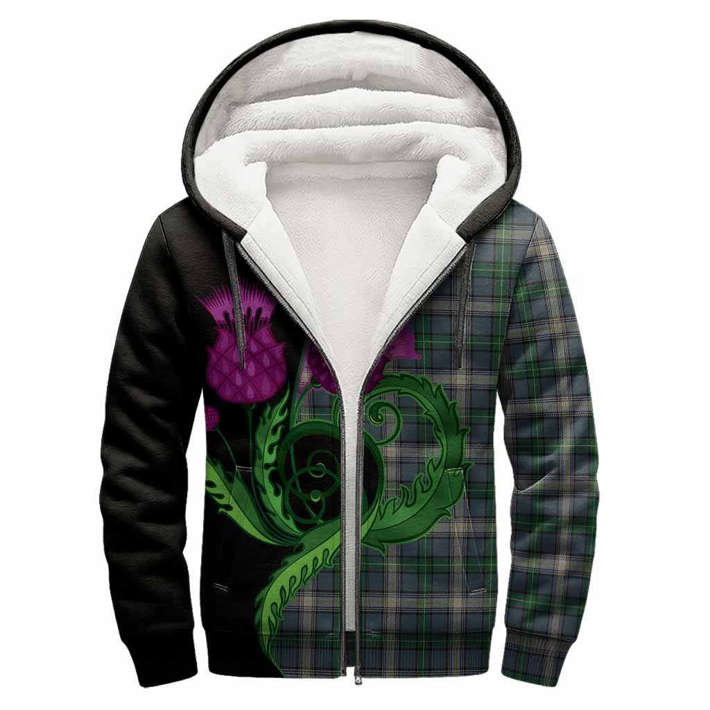 MacDowall (McDowall) Tartan Sherpa Hoodie Traditional Scottish Thistle
