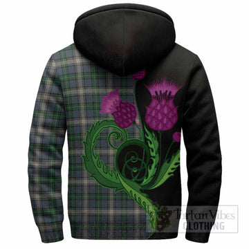 MacDowall (McDowall) Tartan Sherpa Hoodie Traditional Scottish Thistle