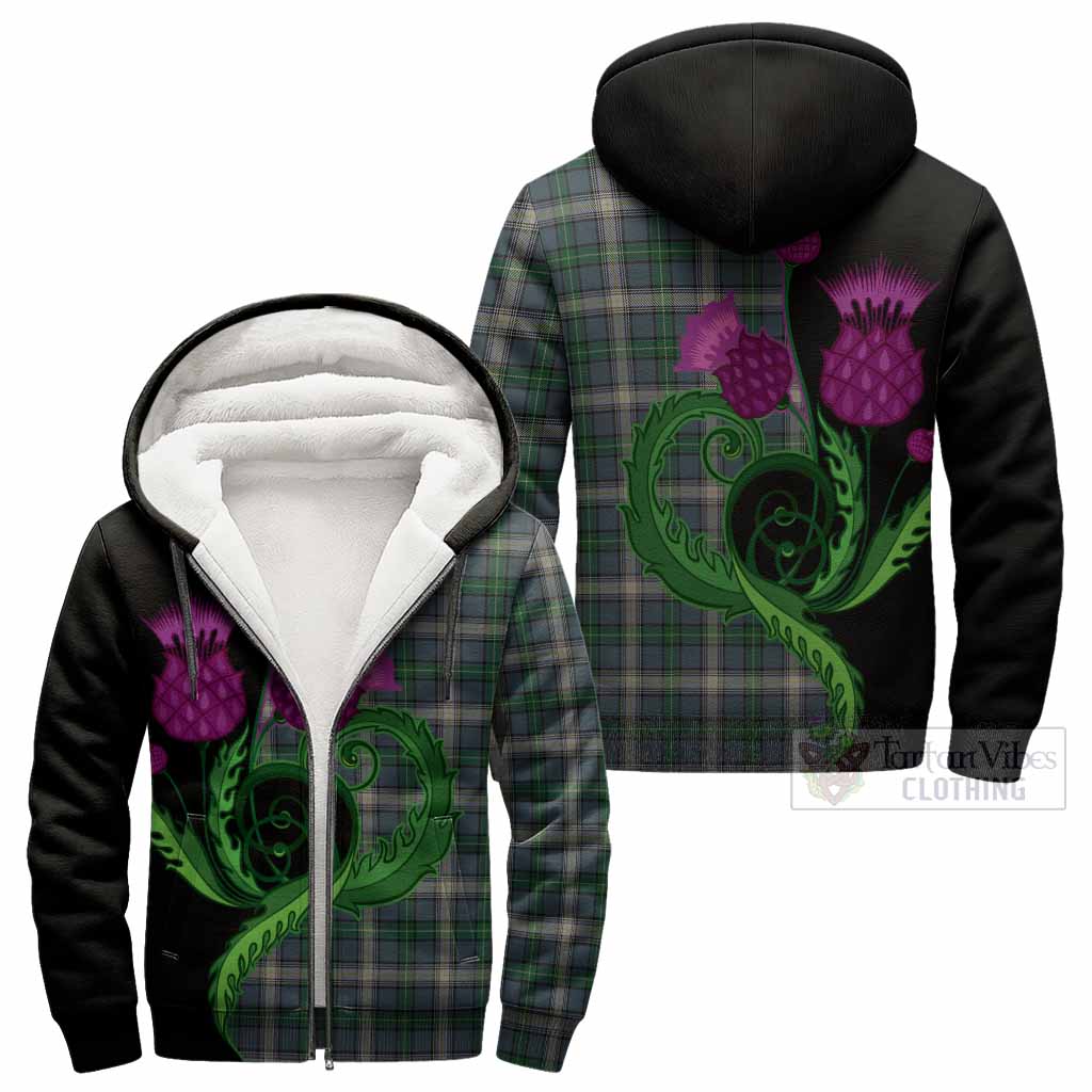 MacDowall (McDowall) Tartan Sherpa Hoodie Traditional Scottish Thistle