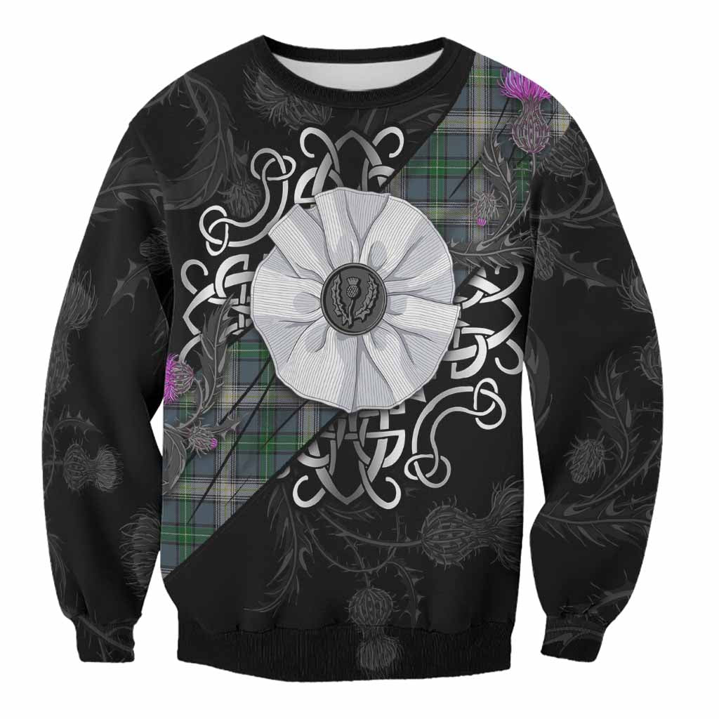 MacDowall (McDowall) Tartan Sweatshirt Jacobite White Rose Unisex - Tartan Vibes Clothing