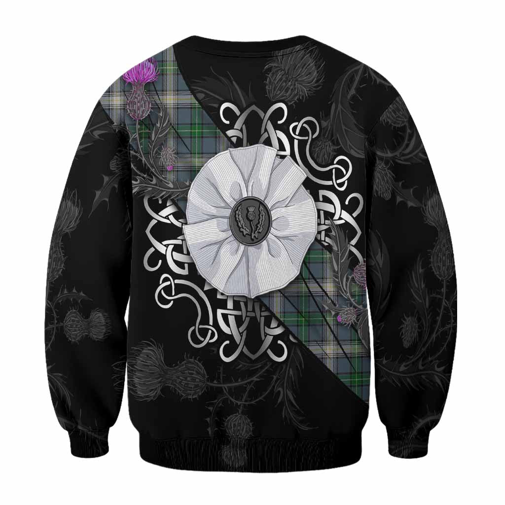 MacDowall (McDowall) Tartan Sweatshirt Jacobite White Rose - Tartan Vibes Clothing