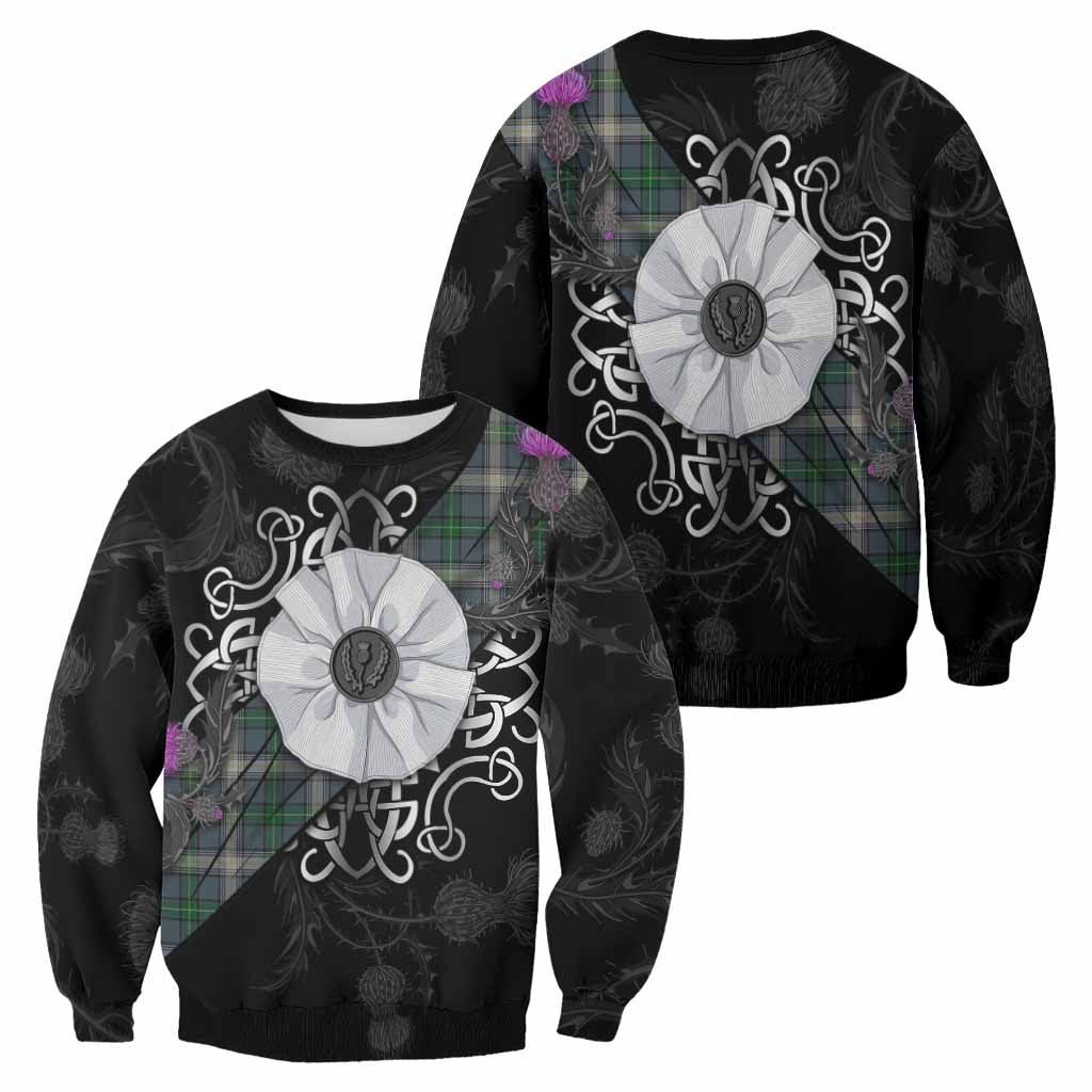 MacDowall (McDowall) Tartan Sweatshirt Jacobite White Rose - Tartan Vibes Clothing