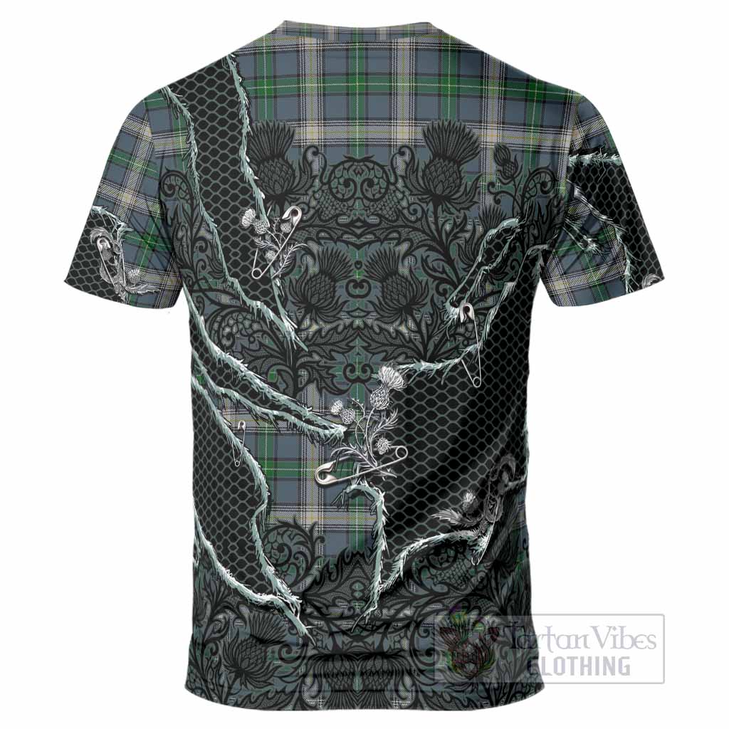 MacDowall (McDowall) Tartan Thistle Dark Gothic T-Shirt - Tartan Vibes Clothing