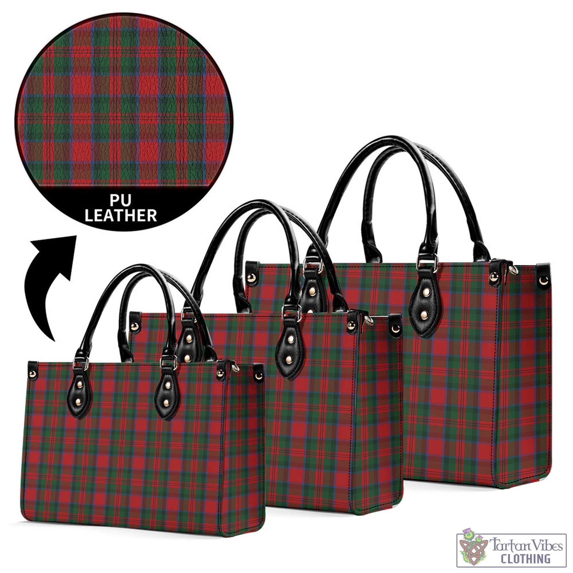Tartan Vibes Clothing MacDuff Tartan Luxury Leather Handbags