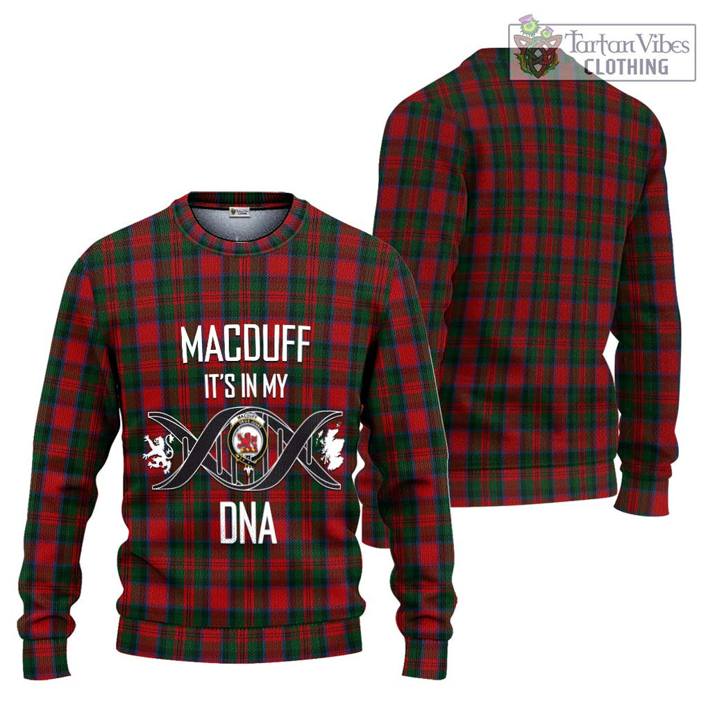 MacDuff (McDuff) Tartan Knitted Sweater with Family Crest DNA In Me Style Unisex - Tartanvibesclothing Shop
