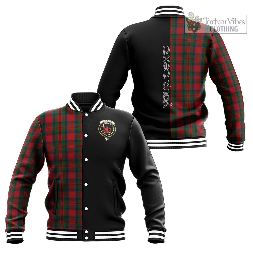 MacDuff (McDuff) Tartan Baseball Jacket with Family Crest and Half Of Me Style Unisex - Tartanvibesclothing Shop