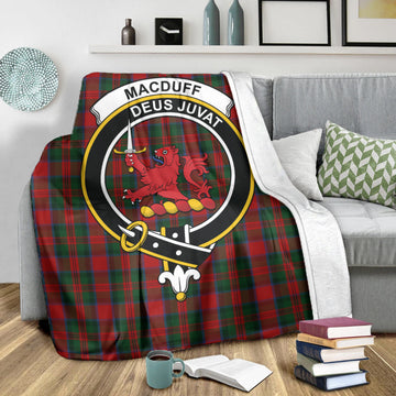 MacDuff Tartan Blanket with Family Crest