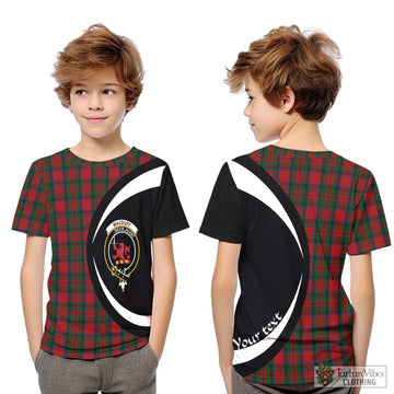 MacDuff (McDuff) Tartan Kid T-Shirt with Family Crest Circle Style Youth XL Size14 - Tartan Vibes Clothing