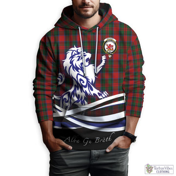 MacDuff Tartan Hoodie with Alba Gu Brath Regal Lion Emblem