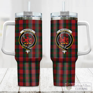 MacDuff (McDuff) Tartan Tumbler with Handle with Family Crest