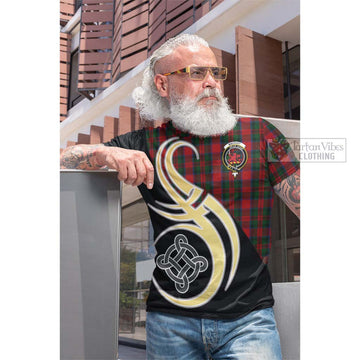 Tartan Vibes Clothing MacDuff Tartan Cotton T-shirt with Family Crest and Celtic Symbol Style