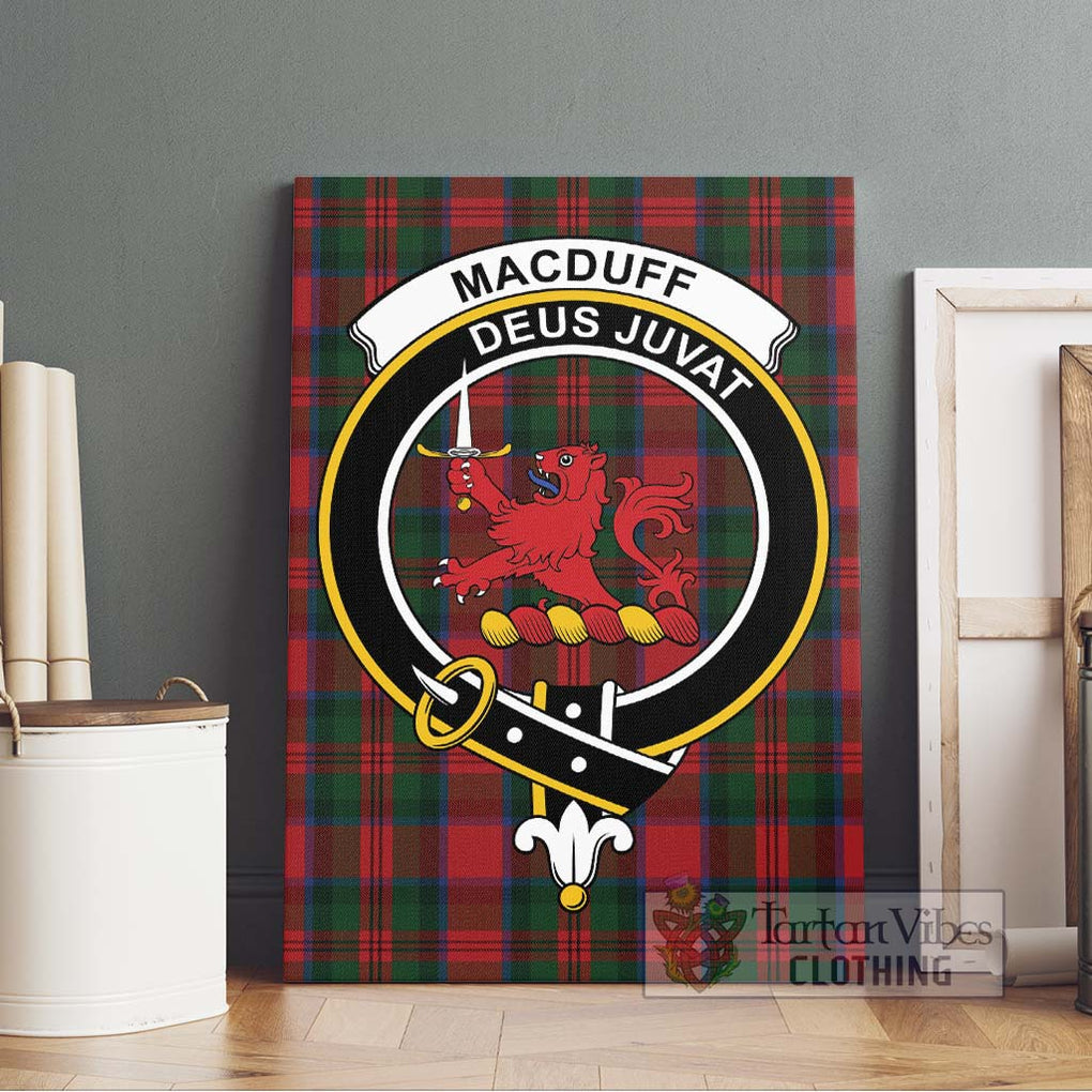 MacDuff (McDuff) Tartan Canvas Print Wall Art with Family Crest Without Frame - Tartan Vibes Clothing