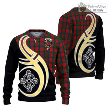MacDuff (McDuff) Tartan Ugly Sweater with Family Crest and Celtic Symbol Style