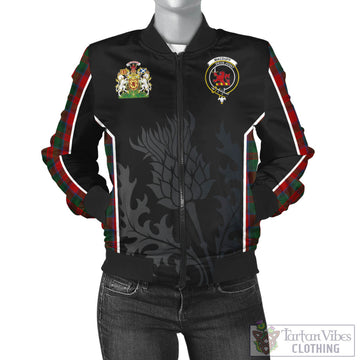 MacDuff Tartan Bomber Jacket with Family Crest and Scottish Thistle Vibes Sport Style