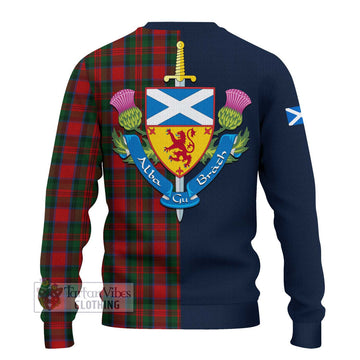 MacDuff (McDuff) Tartan Ugly Sweater Alba with Scottish Lion Royal Arm Half Style