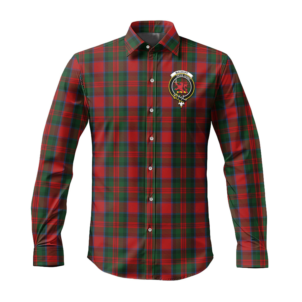 MacDuff (McDuff) Tartan Long Sleeve Button Up Shirt with Family Crest Men's Shirt - Tartan Vibes Clothing