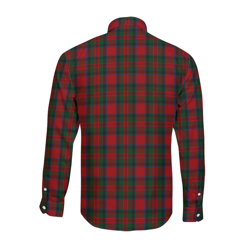 MacDuff (McDuff) Tartan Long Sleeve Button Up Shirt with Family Crest - Tartan Vibes Clothing
