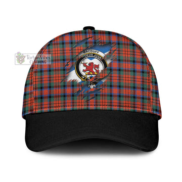 MacDuff Ancient Tartan Classic Cap with Family Crest In Me Style