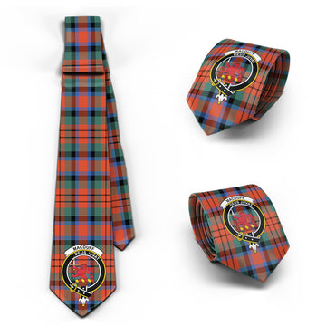 MacDuff Ancient Tartan Classic Necktie with Family Crest