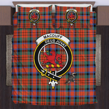 MacDuff Ancient Tartan Bedding Set with Family Crest