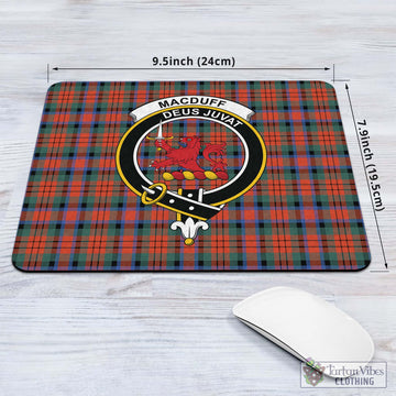MacDuff Ancient Tartan Mouse Pad with Family Crest