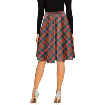 MacDuff Ancient Tartan Melete Pleated Midi Skirt