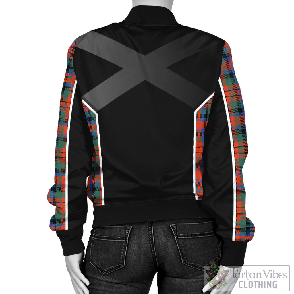 Tartan Vibes Clothing MacDuff Ancient Tartan Bomber Jacket with Family Crest and Scottish Thistle Vibes Sport Style