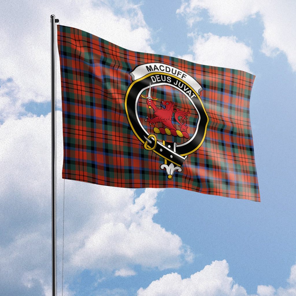 macduff-ancient-tartan-flag-with-family-crest