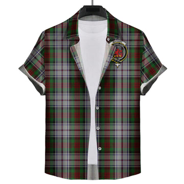 MacDuff Dress Tartan Short Sleeve Button Down Shirt with Family Crest
