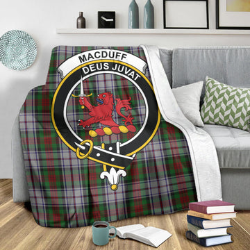 MacDuff Dress Tartan Blanket with Family Crest
