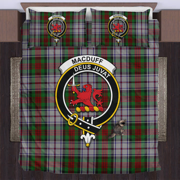 MacDuff Dress Tartan Bedding Set with Family Crest