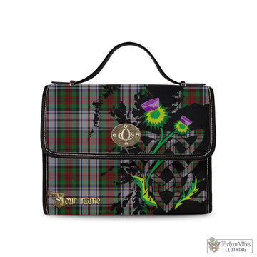 MacDuff Dress Tartan Waterproof Canvas Bag with Scotland Map and Thistle Celtic Accents