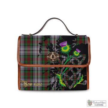 MacDuff Dress Tartan Waterproof Canvas Bag with Scotland Map and Thistle Celtic Accents