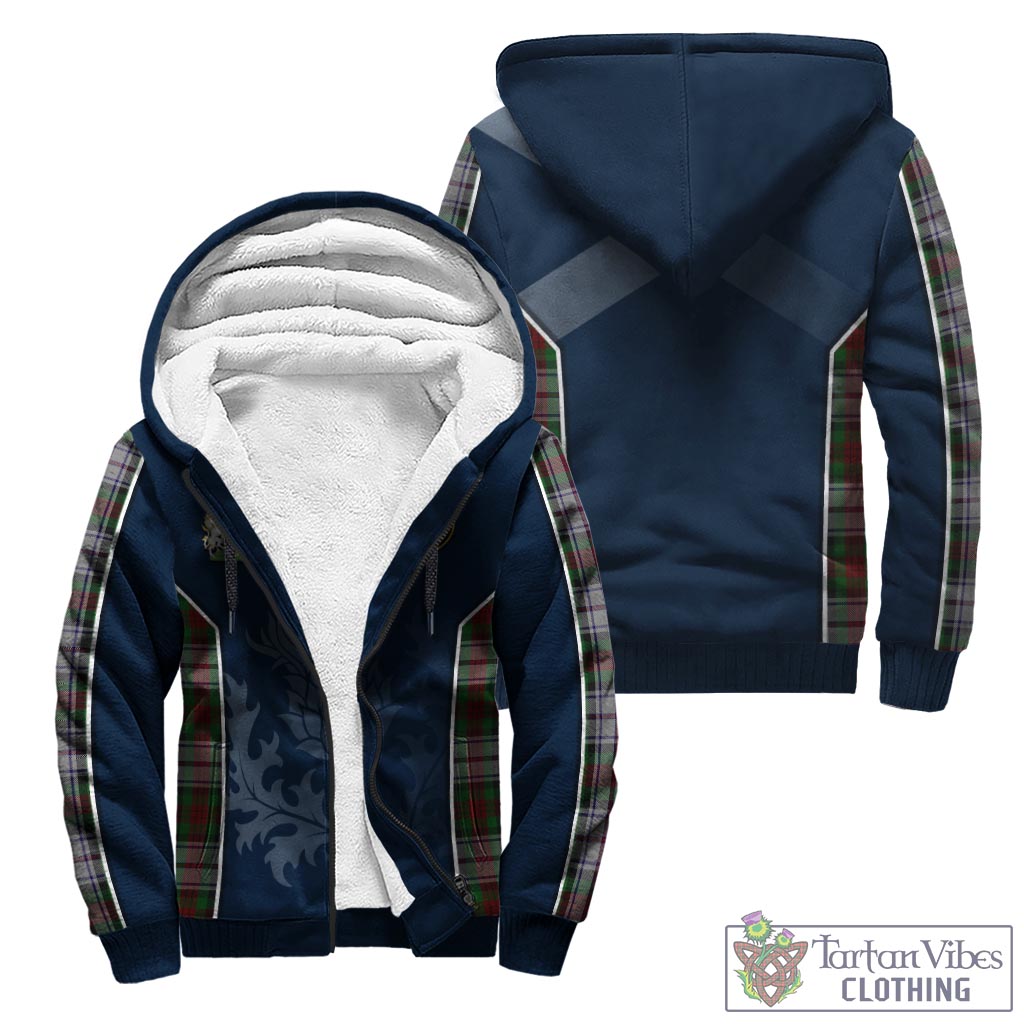 Tartan Vibes Clothing MacDuff Dress Tartan Sherpa Hoodie with Family Crest and Scottish Thistle Vibes Sport Style