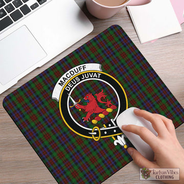 MacDuff Hunting Tartan Mouse Pad with Family Crest
